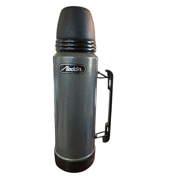 Aladdin Steel Quart Size Thermos 37210 Insulated Durable Handle Cup Beverage - Picture 1 of 16